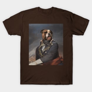 Oil Painting Soldier Dog Portrait T-Shirt